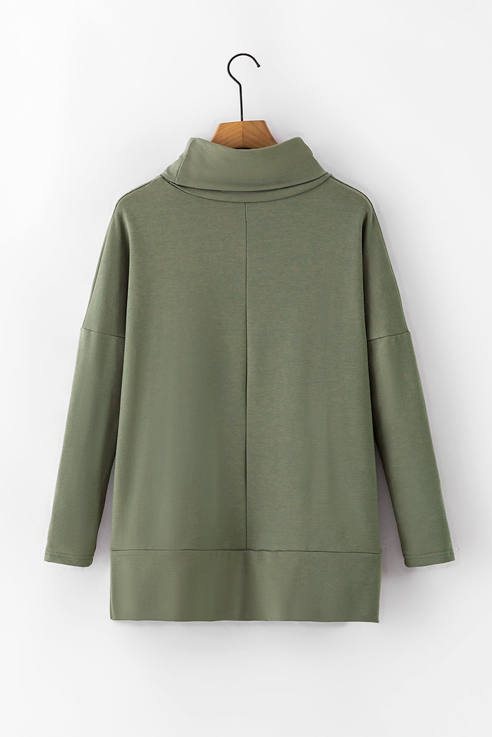 Jungle Green Cowl Neck Shift Tunic Top